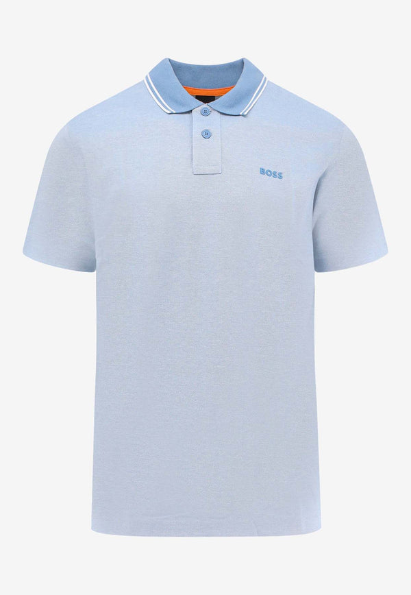 Hugo Boss Embroidered Logo Polo T-shirt Light Blue 50507814_462_OneColor_30898812