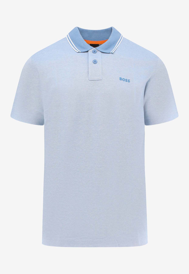 Hugo Boss Embroidered Logo Polo T-shirt Light Blue 50507814_462_OneColor_30898812