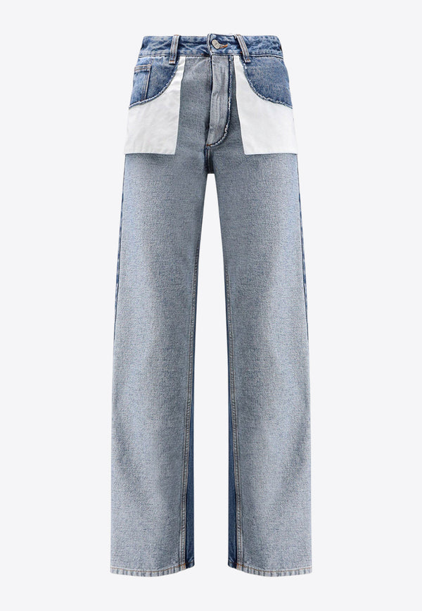MM6 Maison Margiela Reversed Pockets Straight-Leg Jeans Blue S52LA0256M30018967_Medium Blue_29843655