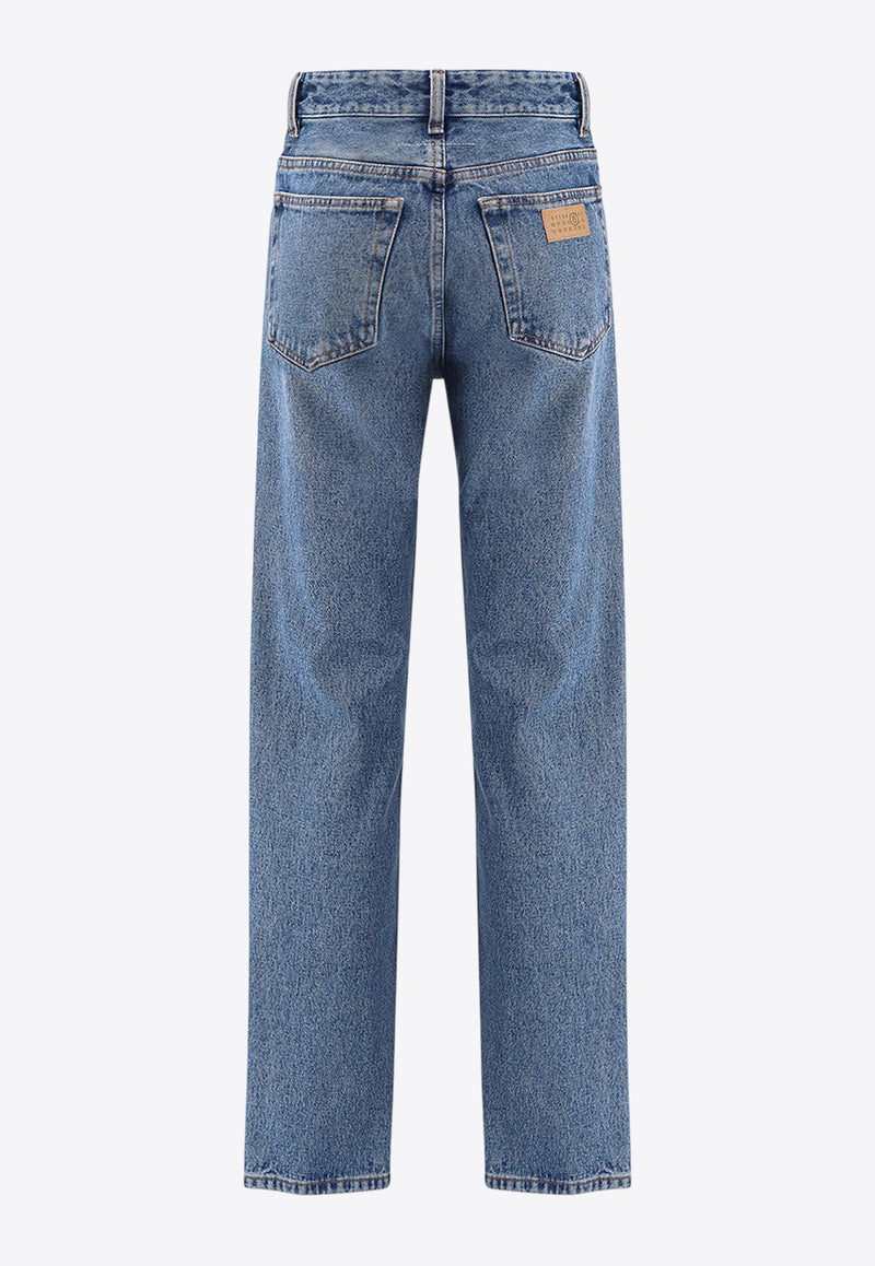 MM6 Maison Margiela Reversed Pockets Straight-Leg Jeans Blue S52LA0256M30018967_Medium Blue_29843655