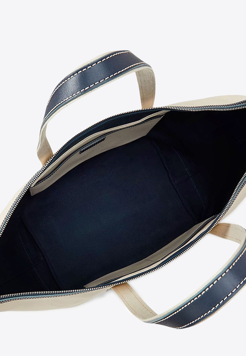 Polo Ralph Lauren Embroidered Logo Canvas Tote Bag Ecru 428973072002_ECRU NAVY_29844299