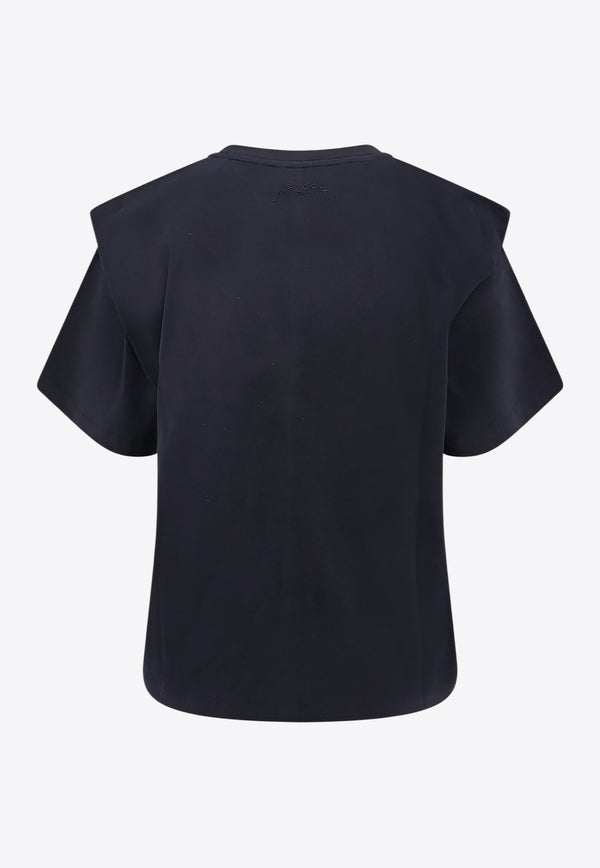 Isabel Marant Etoile Zelitos Logo T-shirt Black TS0041FAA1N41I01BK_Black_29844015