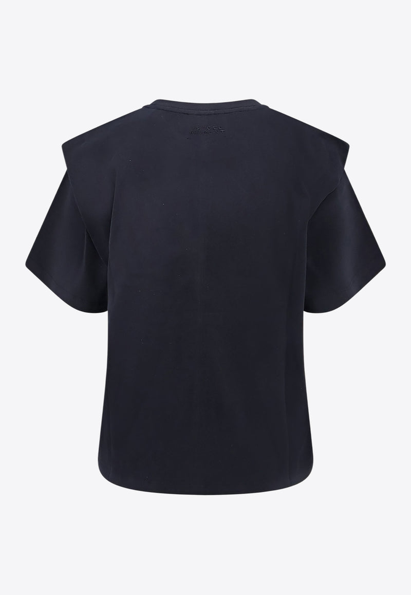 Isabel Marant Etoile Zelitos Logo T-shirt Black TS0041FAA1N41I01BK_Black_29844015