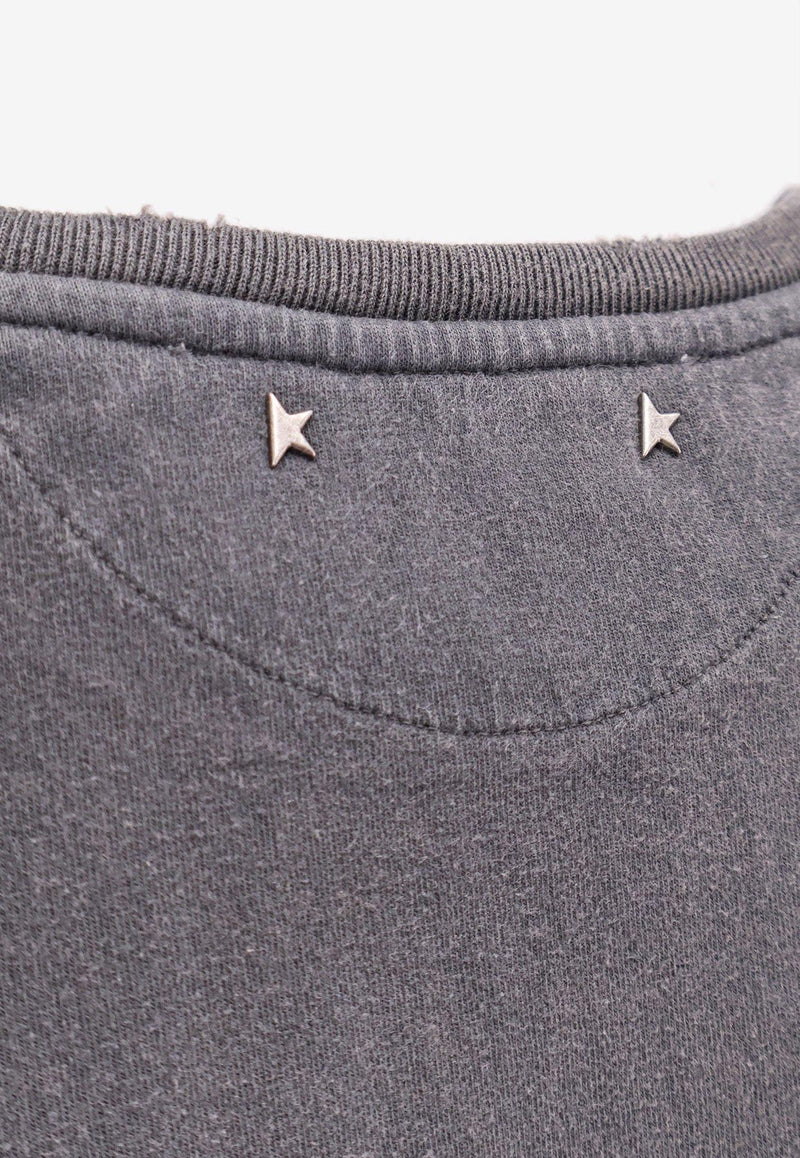 Golden Goose DB Perforated Logo Distressed T-shirt Gray GWP01221P00067160318_Grey_29856777