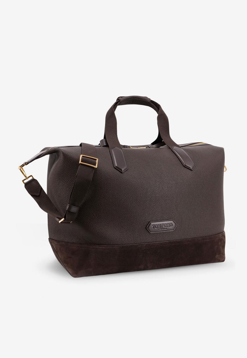 Tom Ford Grained Leather Travel Bag Brown H0529LCL325G1B051_Brown_29843511