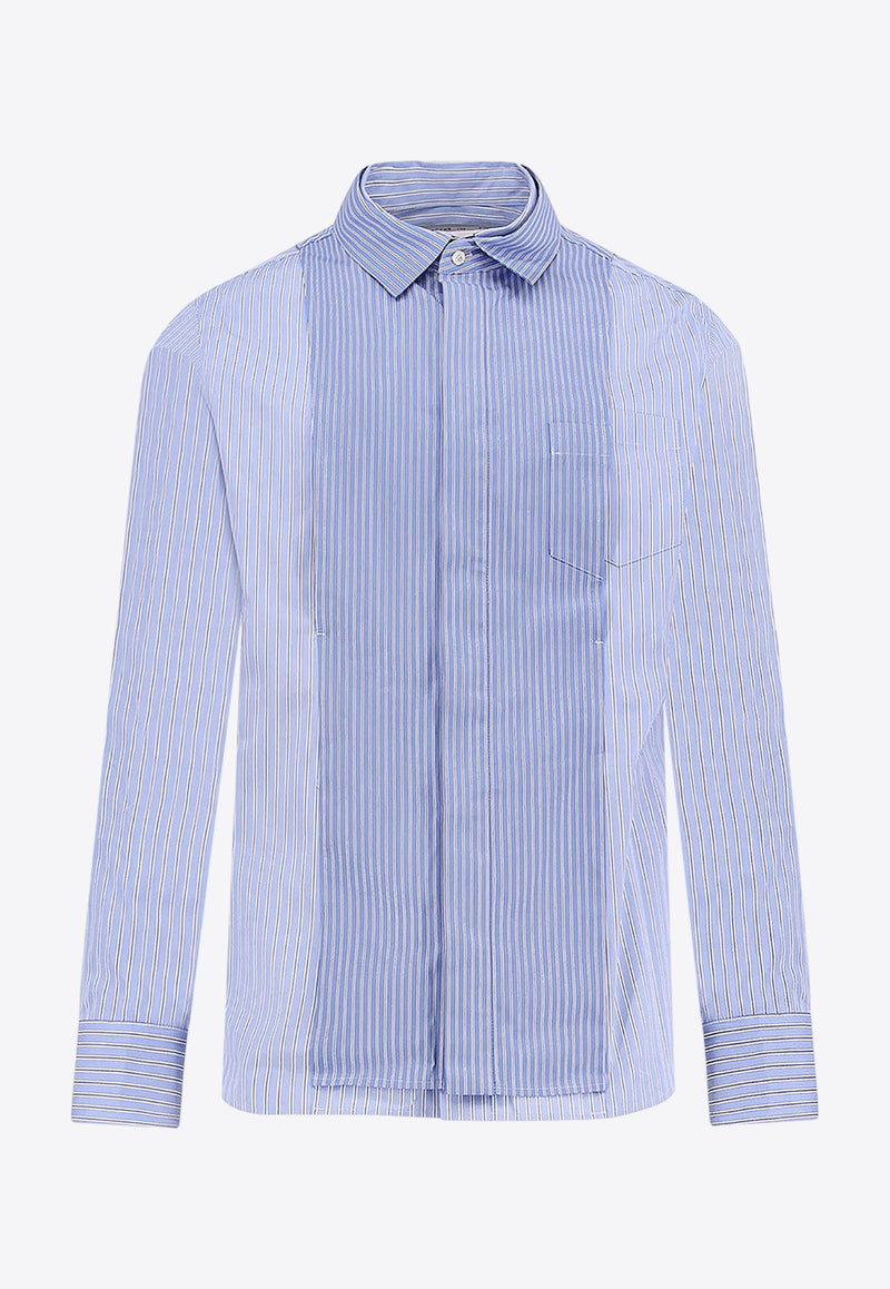 Sacai Striped Buttoned Shirt Light Blue 2503775M922_STRIPE MIX_29845821