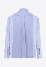 Sacai Striped Buttoned Shirt Light Blue 2503775M922_STRIPE MIX_29845821