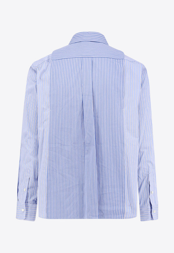 Sacai Striped Buttoned Shirt Light Blue 2503775M922_STRIPE MIX_29845821