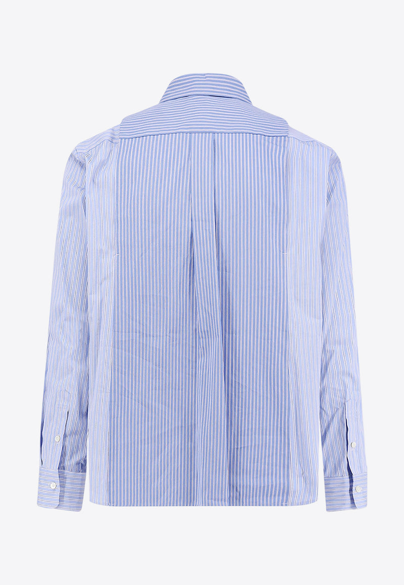 Sacai Striped Buttoned Shirt Light Blue 2503775M922_STRIPE MIX_29845821