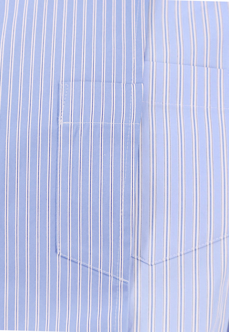 Sacai Striped Buttoned Shirt Light Blue 2503775M922_STRIPE MIX_29845821