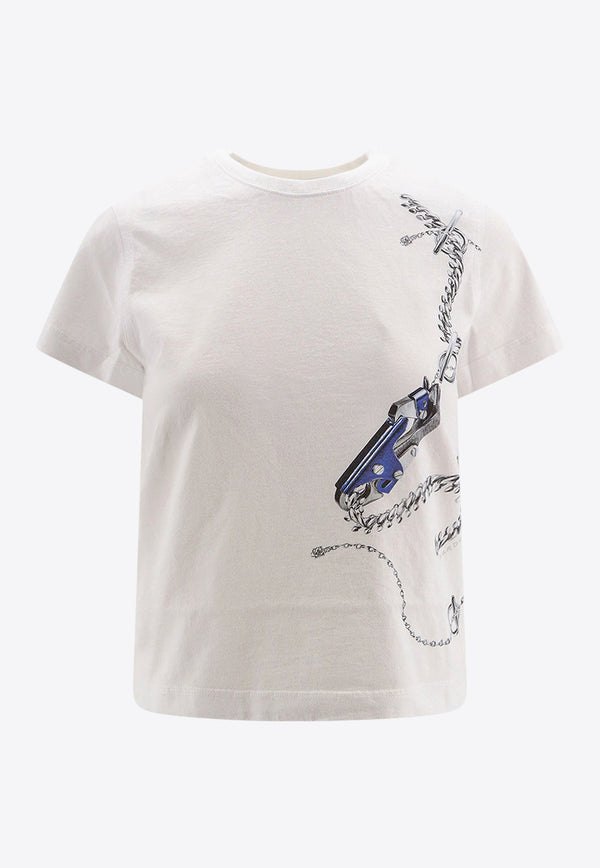 Burberry Knight Hardware Print T-shirt White 8088215_B7647_White_29844828
