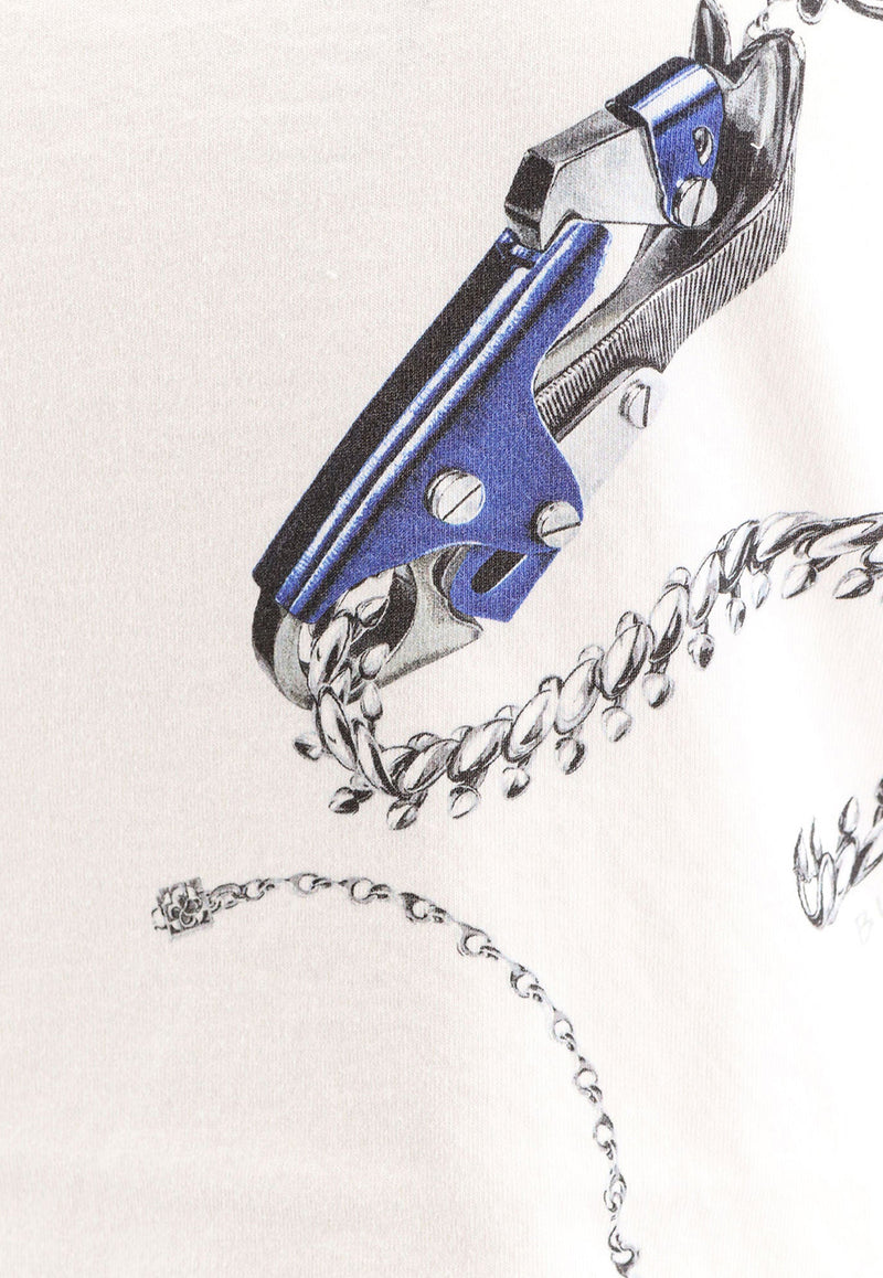 Burberry Knight Hardware Print T-shirt White 8088215_B7647_White_29844828