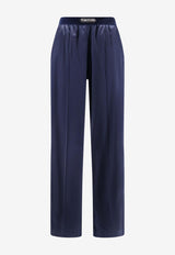 Tom Ford Logo Waistband Wide-Leg Pants Blue PAW397FAX881HB840_Blue_29848684
