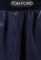 Tom Ford Logo Waistband Wide-Leg Pants Blue PAW397FAX881HB840_Blue_29848684