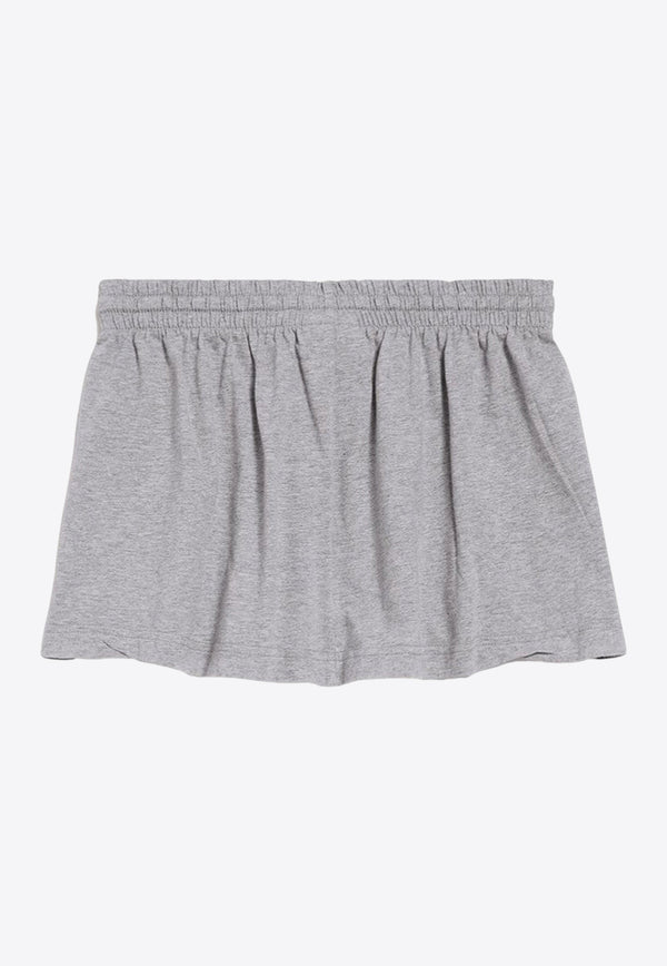 Balenciaga Embroidered Logo Mini Skirt Gray 834169TSVC91300_Grey_29842404