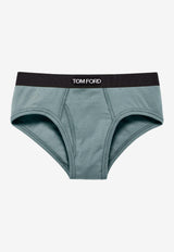 Tom Ford Logo Waistband Briefs Teal T4LC11040424_TEAL_29838642