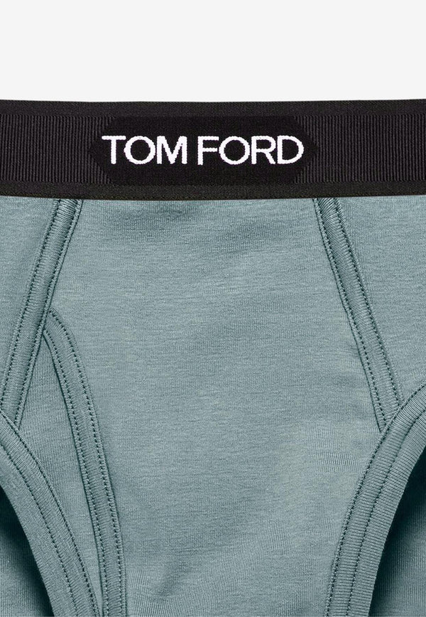 Tom Ford Logo Waistband Briefs Teal T4LC11040424_TEAL_29838642