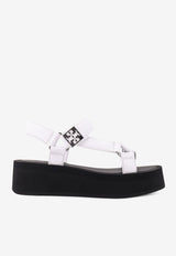 Tory Burch Mellow Leather Flatform Sandals White 166402137_Tory navy_29843943