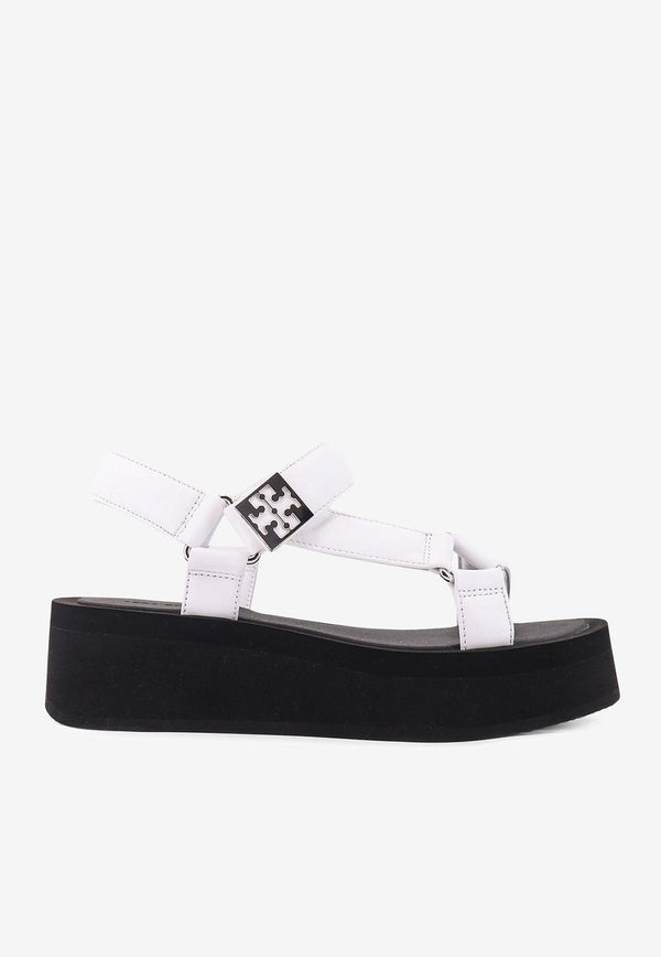 Tory Burch Mellow Leather Flatform Sandals White 166402137_Tory navy_29843943