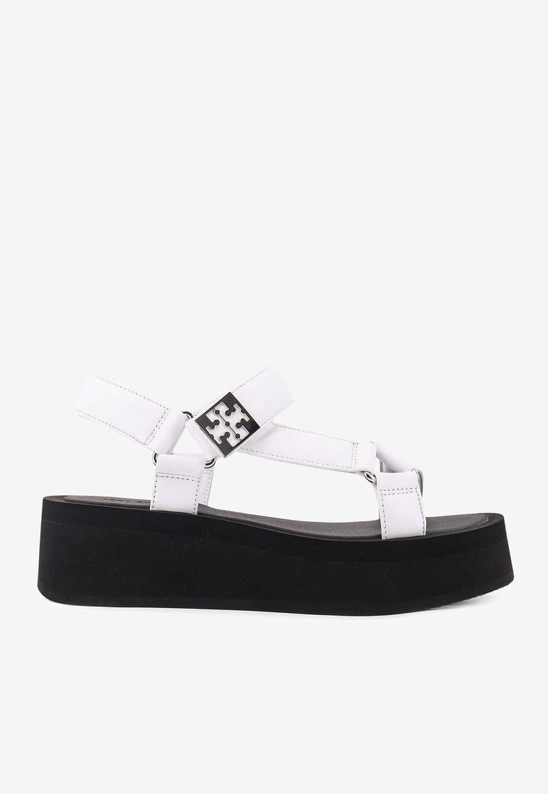Tory Burch Mellow Leather Flatform Sandals White 166402137_Tory navy_29843943