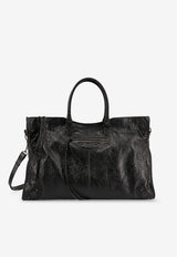 Balenciaga Le City Leather Top Handle Bag Black 8103642ABEK1000_Black_29840623