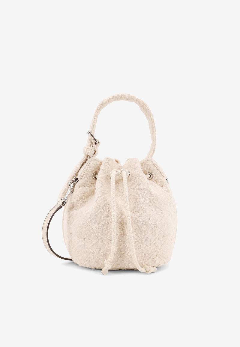 Tory Burch Mini T Monogram Terry Canvas Bucket Bag Pearl 169133100_New ivory_29842707