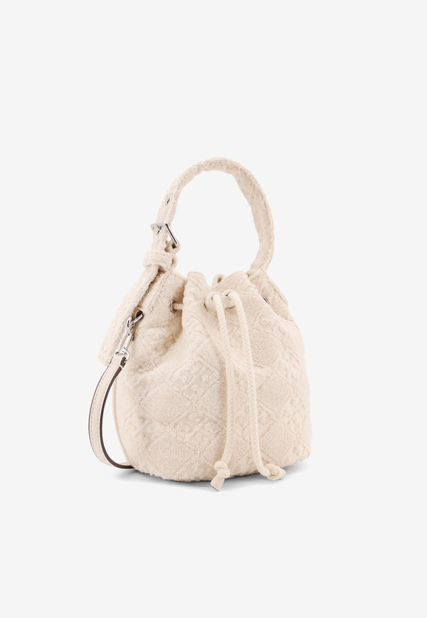 Tory Burch Mini T Monogram Terry Canvas Bucket Bag Pearl 169133100_New ivory_29842707