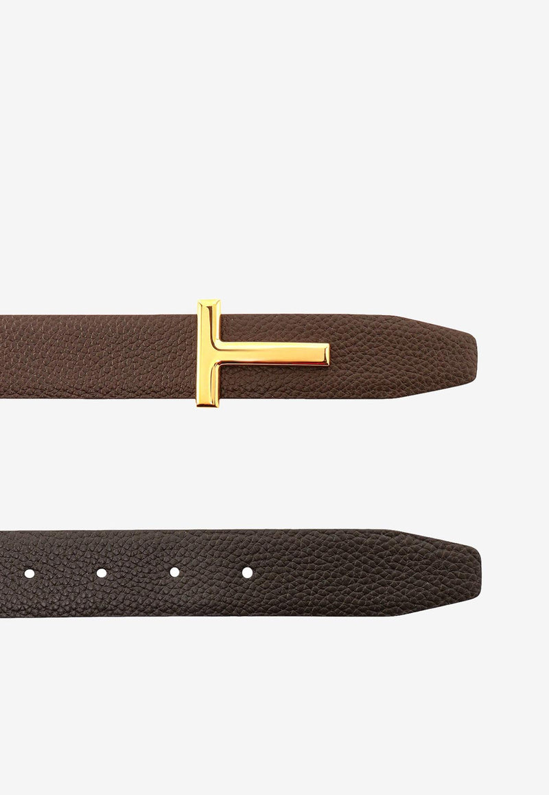 Tom Ford T Monogram Reversible Leather Belt Brown TB224LCL236G3BN06_BROWN BLACK_29841101