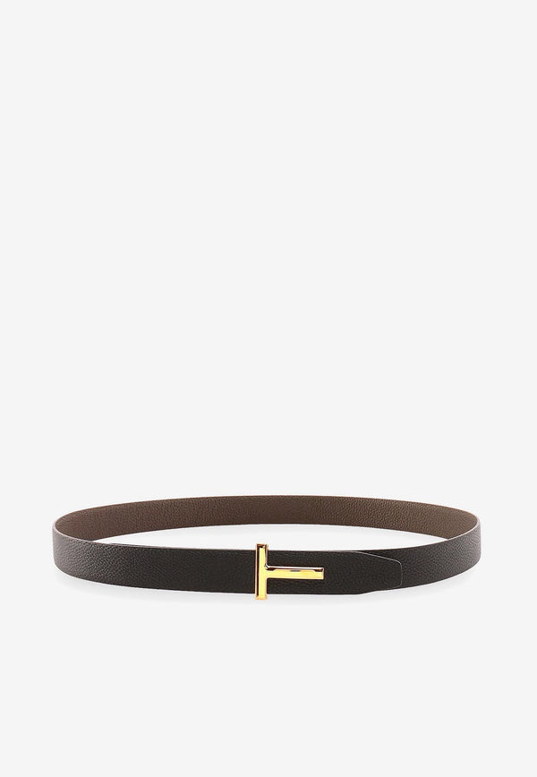 Tom Ford T Monogram Reversible Leather Belt Brown TB224LCL236G3BN06_BROWN BLACK_29841101