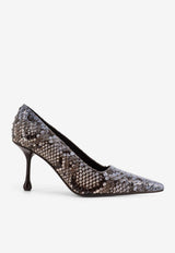 Jimmy Choo Ixia 80 Python Print Leather Pumps Multicolor IXIA80PATGARNET_Brown_29843077