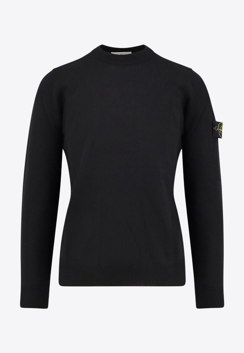 Stone Island Logo Patch Wool Sweater Black K2S155100071S00C4V0029_Black_29842064