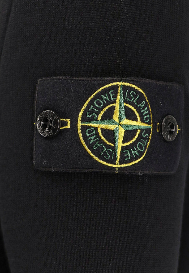 Stone Island Logo Patch Wool Sweater Black K2S155100071S00C4V0029_Black_29842064