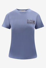 Golden Goose DB Gold Club Logo T-shirt Blue GWP02322P00212450270_CHINA BLUE_29857126