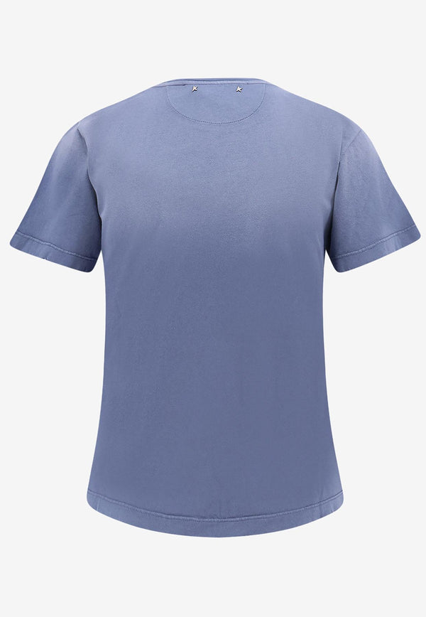 Golden Goose DB Gold Club Logo T-shirt Blue GWP02322P00212450270_CHINA BLUE_29857126