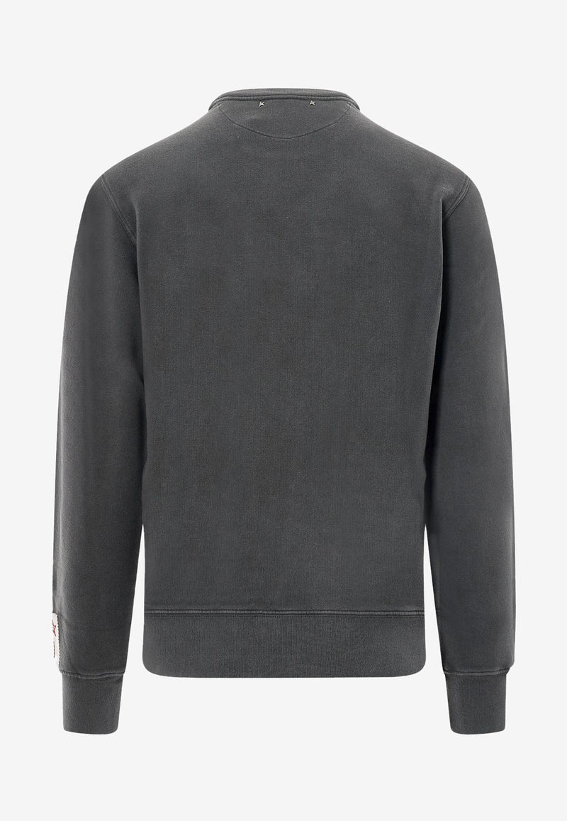 Golden Goose DB Perforated Logo Distressed Sweatshirt Gray GMP01223P00064260318_Grey_29857265