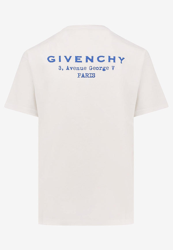Givenchy Logo Embroidered Crewneck T-shirt White BM71NK3YRJ100_White_29842193