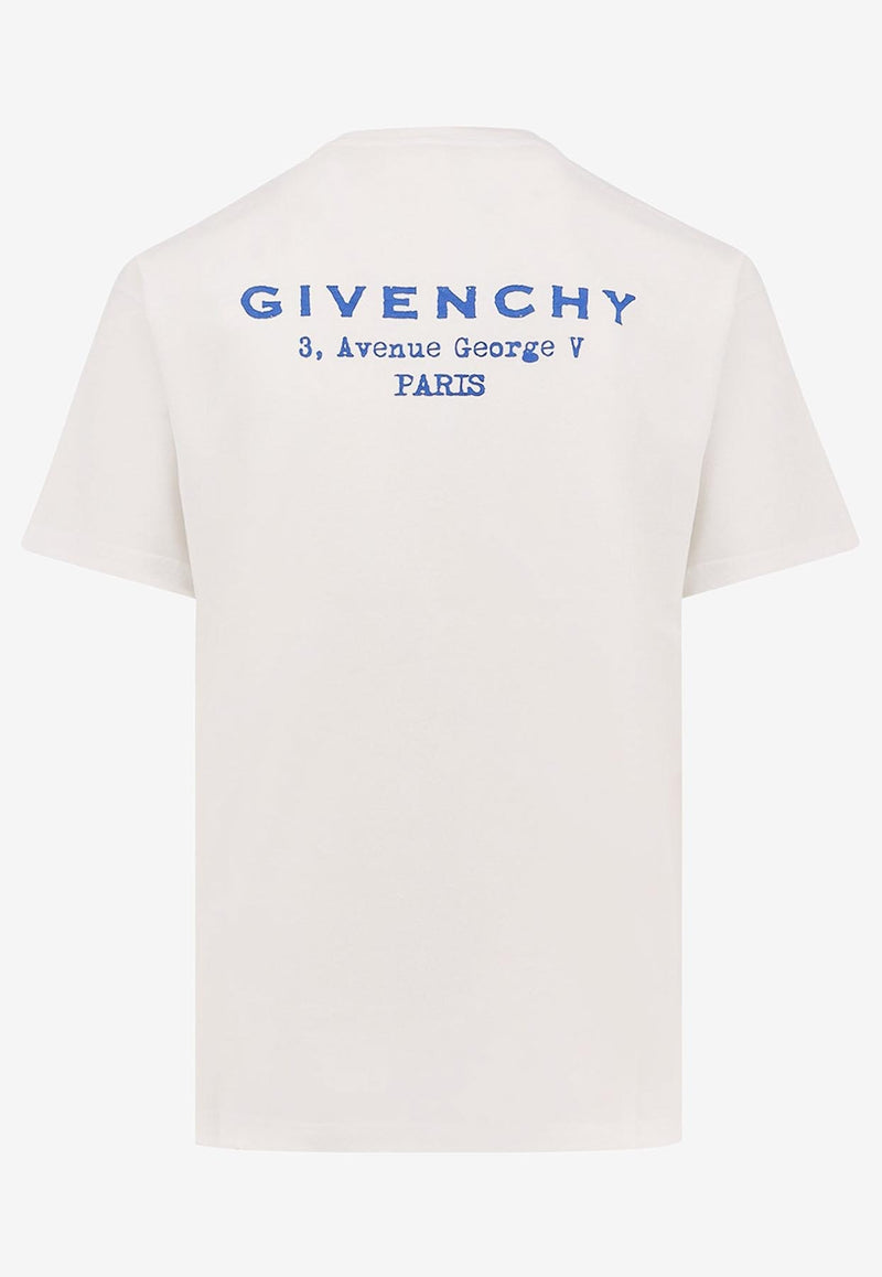 Givenchy Logo Embroidered Crewneck T-shirt White BM71NK3YRJ100_White_29842193