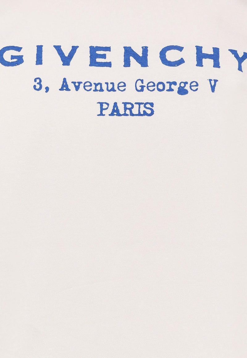 Givenchy Logo Embroidered Crewneck T-shirt White BM71NK3YRJ100_White_29842193