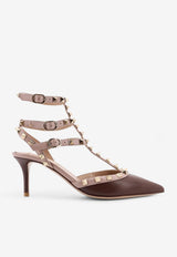 Valentino Rockstud 65 Leather Cage Pumps Brown 7W2S0375VODCUW_LIGHT COFFEE/POUDRE_29847847