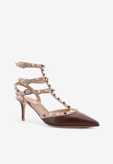 Valentino Rockstud 65 Leather Cage Pumps Brown 7W2S0375VODCUW_LIGHT COFFEE/POUDRE_29847847