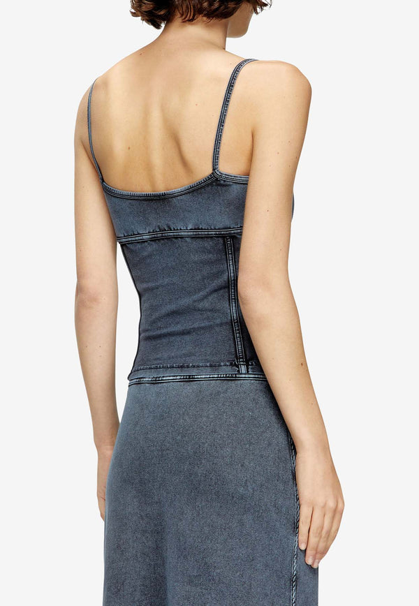 Diesel T-Ony Denim Cropped Top Blue A183610KIBY01A_Denim_29844311