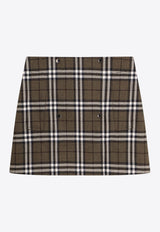 Burberry Checked Mini Skirt Green 8110911C3078_SHRUB/YEW IP CHECK_29838615