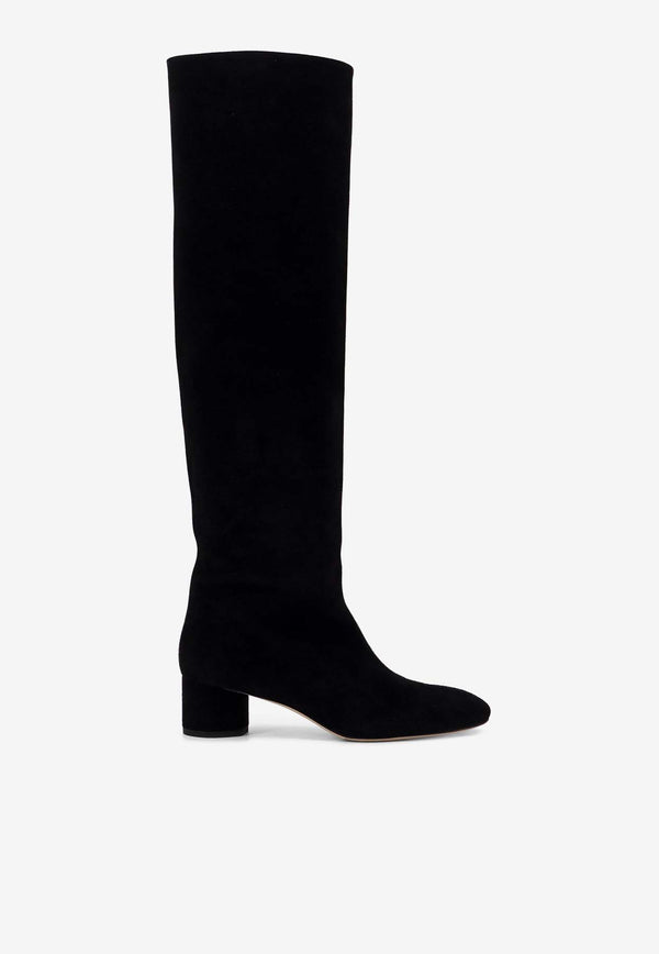 Aeyde Willa 55 Knee-High Suede Boots Black A11KBDUBR45RO115FW24800022Black_Black_29842923
