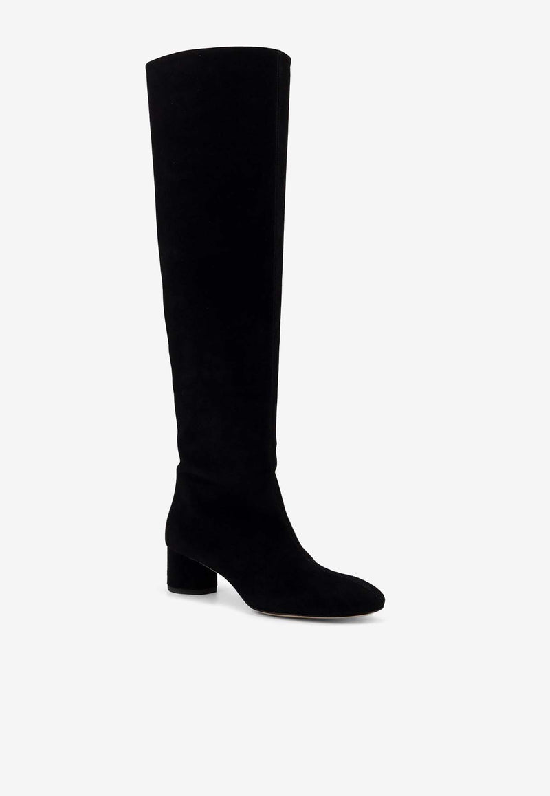 Aeyde Willa 55 Knee-High Suede Boots Black A11KBDUBR45RO115FW24800022Black_Black_29842923