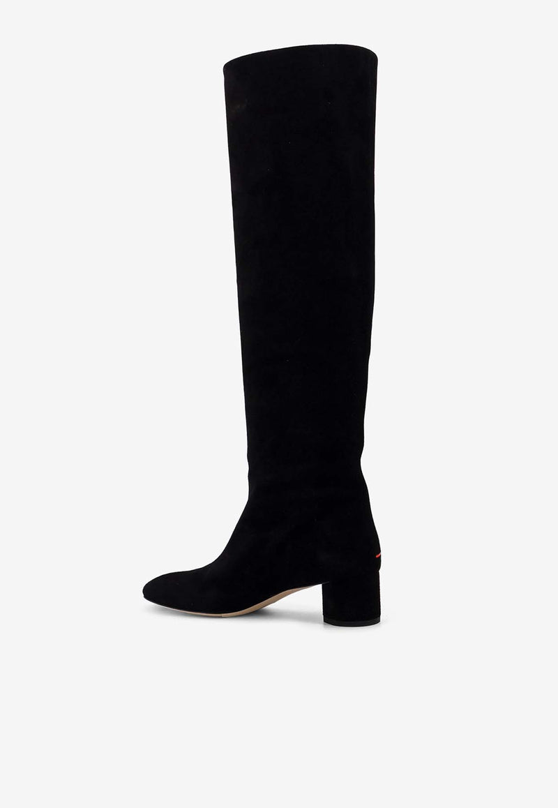 Aeyde Willa 55 Knee-High Suede Boots Black A11KBDUBR45RO115FW24800022Black_Black_29842923
