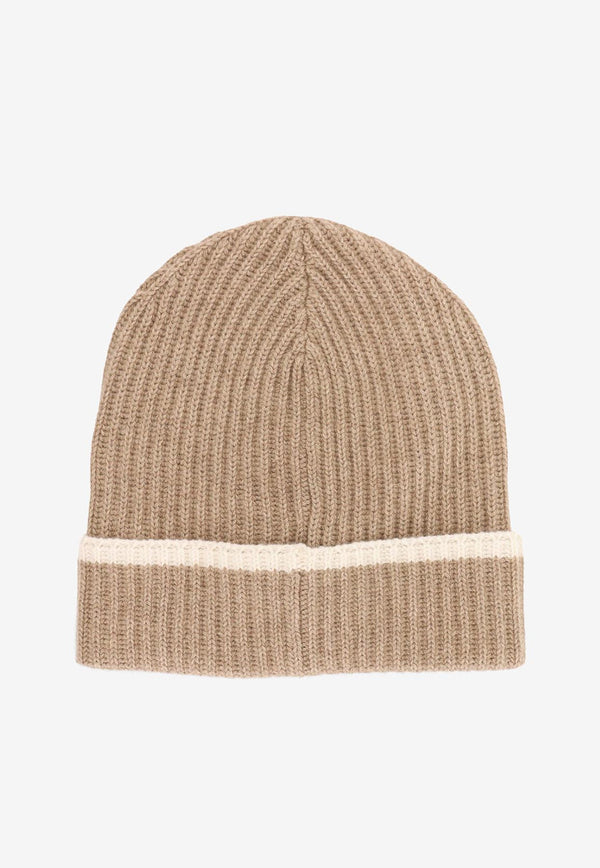 Brunello Cucinelli Monili Ribbed Beanie Beige M12504979CC397_BROWN+PANAMA_29846073