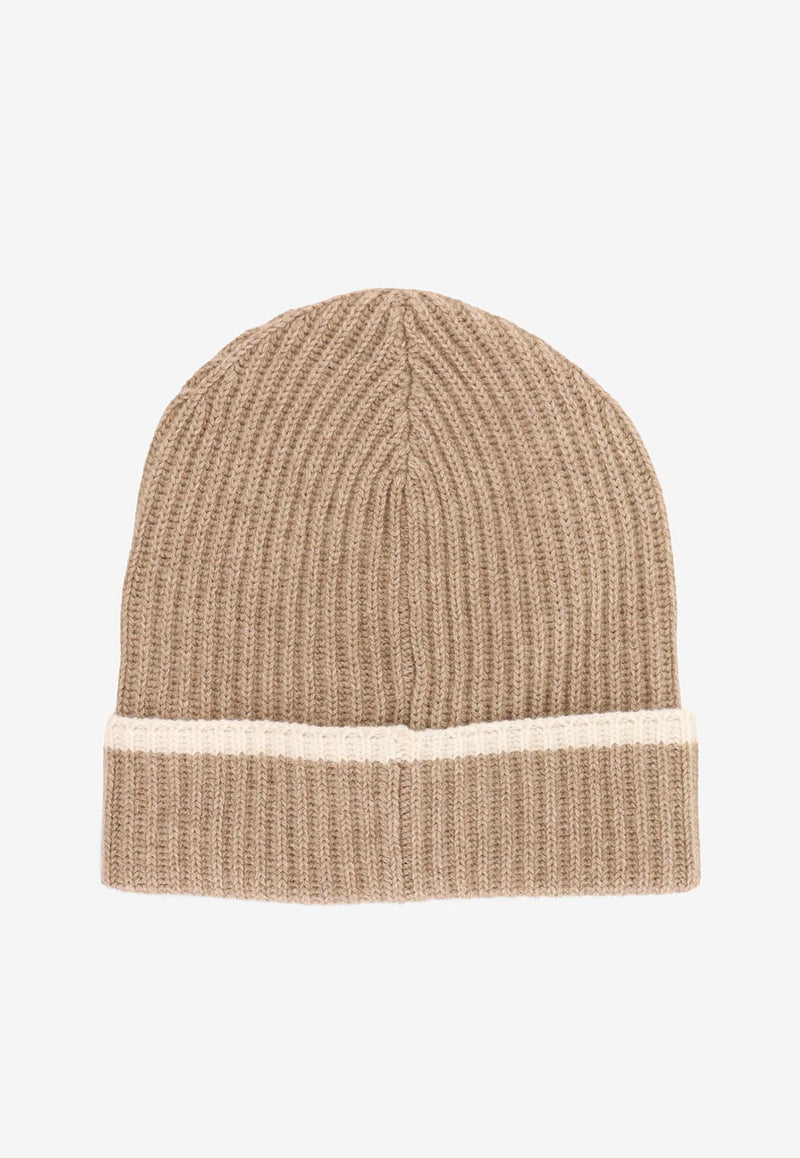 Brunello Cucinelli Monili Ribbed Beanie Beige M12504979CC397_BROWN+PANAMA_29846073