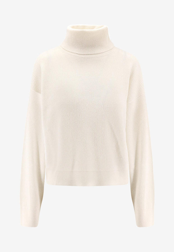 Brunello Cucinelli Wool and Silk Turtleneck Sweater Off-white M16129313C2723_PANAMA_29845409