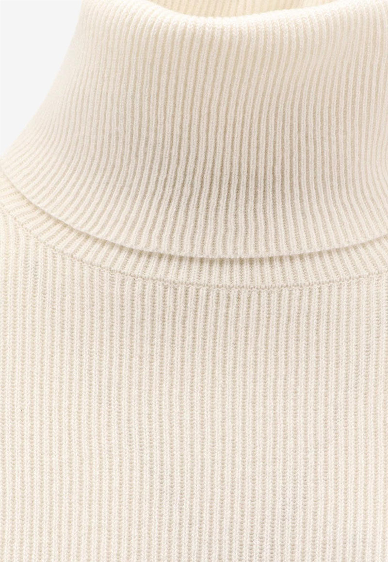 Brunello Cucinelli Wool and Silk Turtleneck Sweater Off-white M16129313C2723_PANAMA_29845409