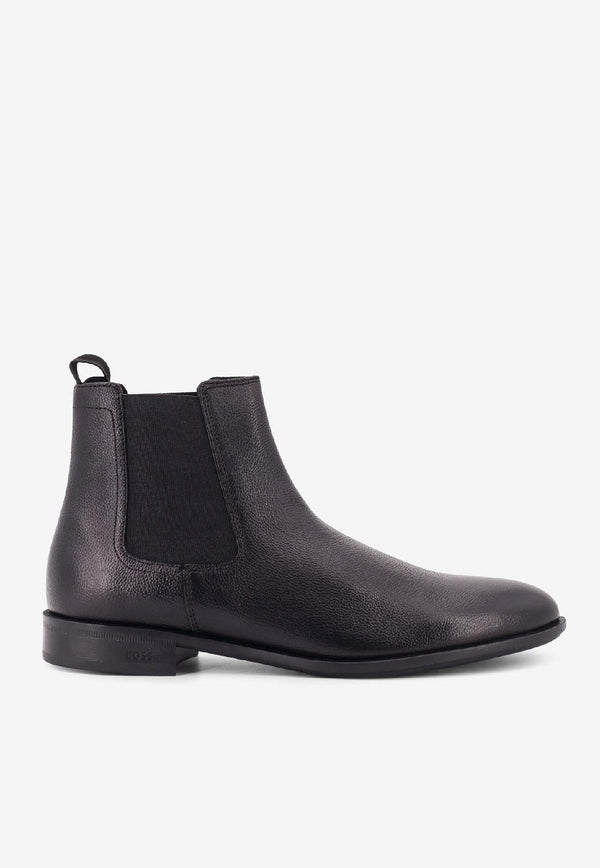 Hugo Boss Leather Chelsea Boots Black 50529105_001_OneColor_30898375